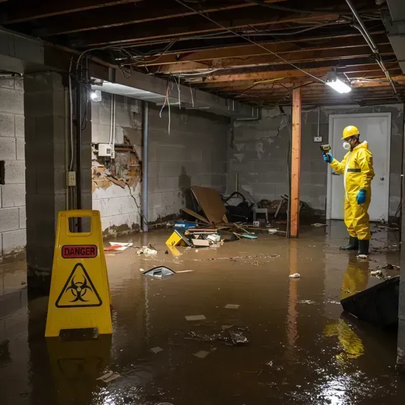 Flooded Basement Electrical Hazard in Wexford County, MI Property